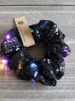 Glitter Scrunchies Black