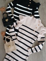 Ruffle Knitt Dress Beige