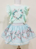 Luxury Flower Heart Set Mint