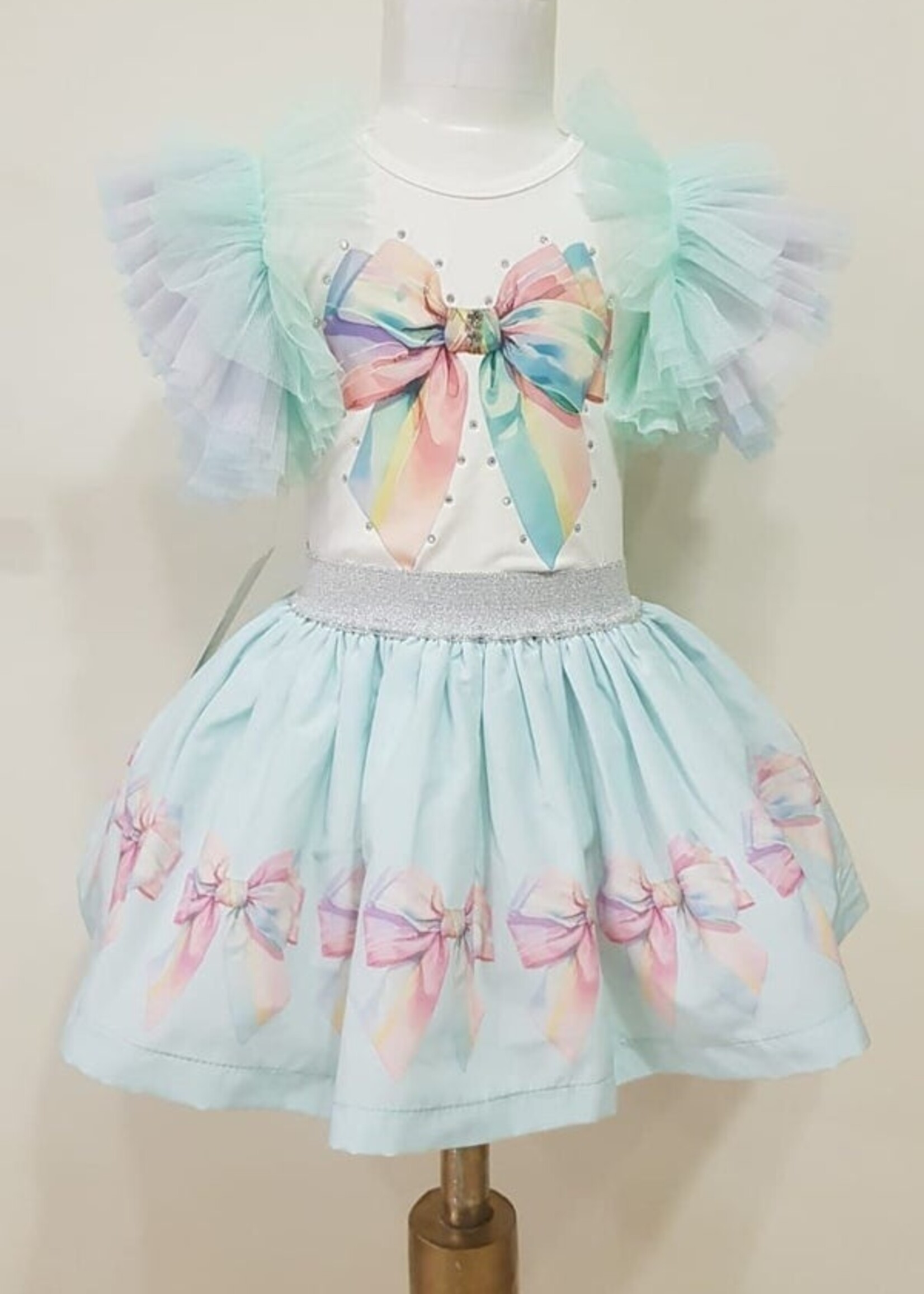 Luxury Rainbow Bow Mint