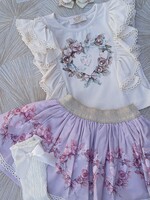 Luxury Flower Heart Set Beige/Cassis