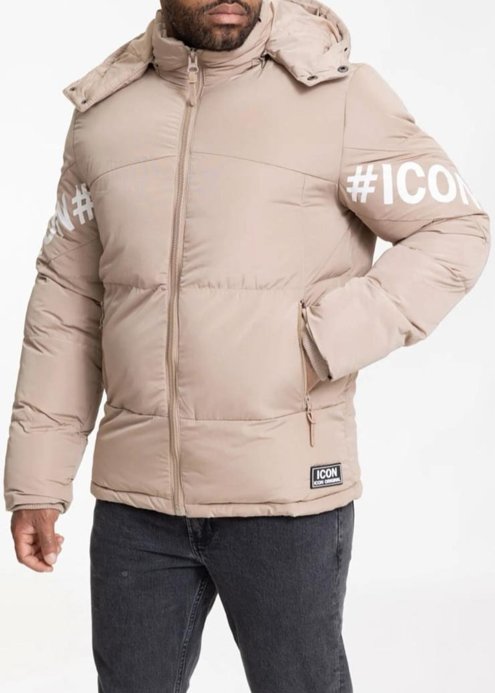 Icon Winterjacket Men Sleeve Beige