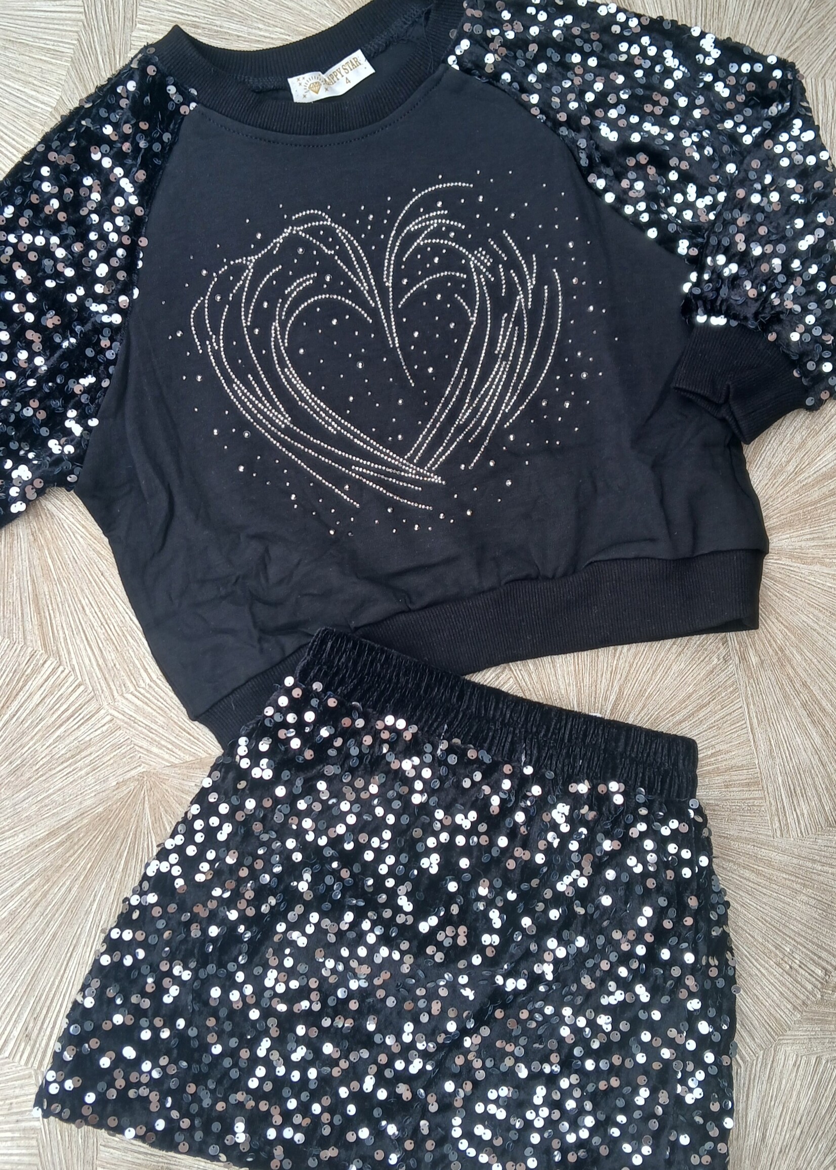 Pailletten Hearts Set