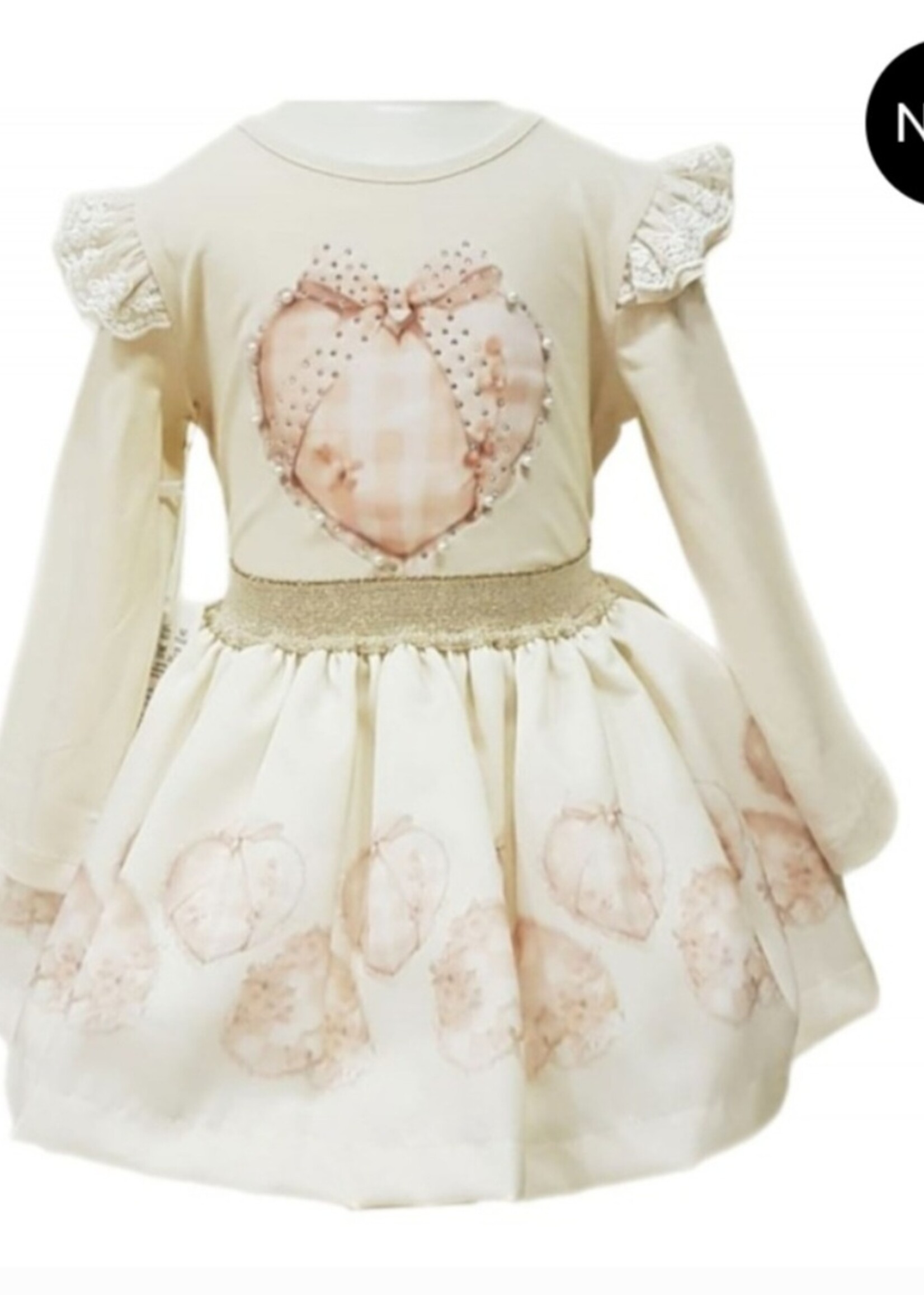 Luxury Big Heart Set Beige