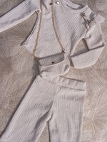 Little Button Hearts Comfy Set Beige