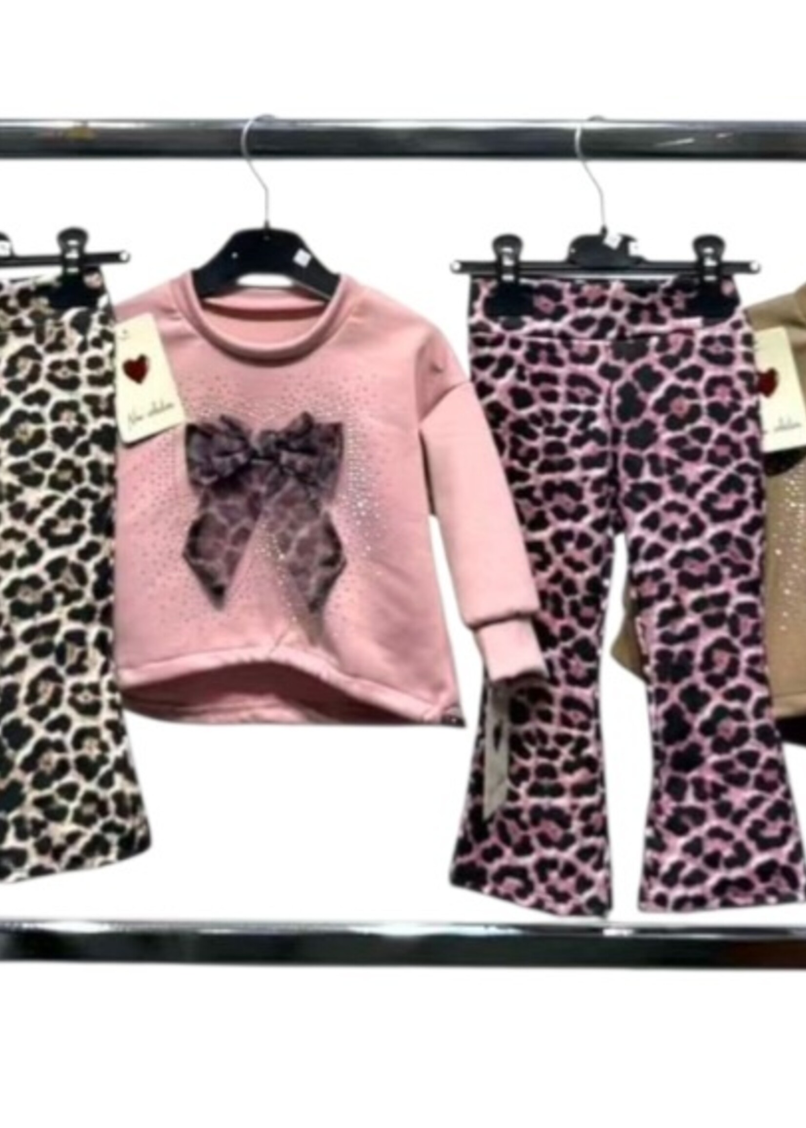 Little Leo Bow Flair Set Roze