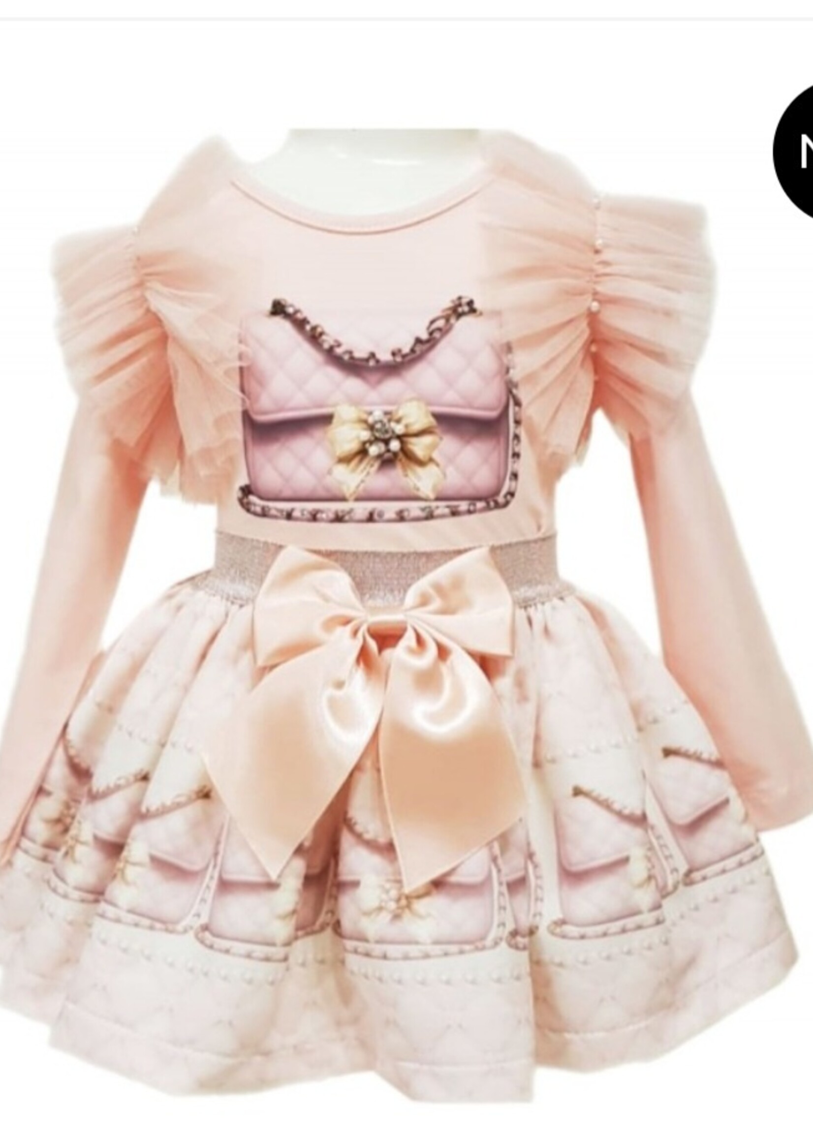 Luxury Chanel Handbag Set Peach