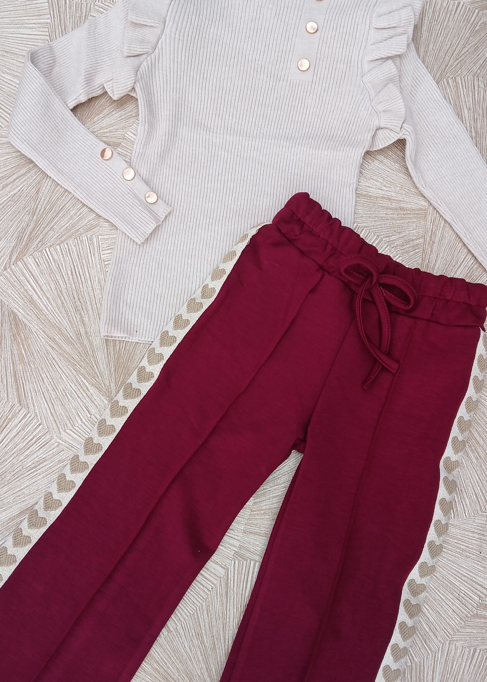 Sporty Flair One Hearts Bordeaux