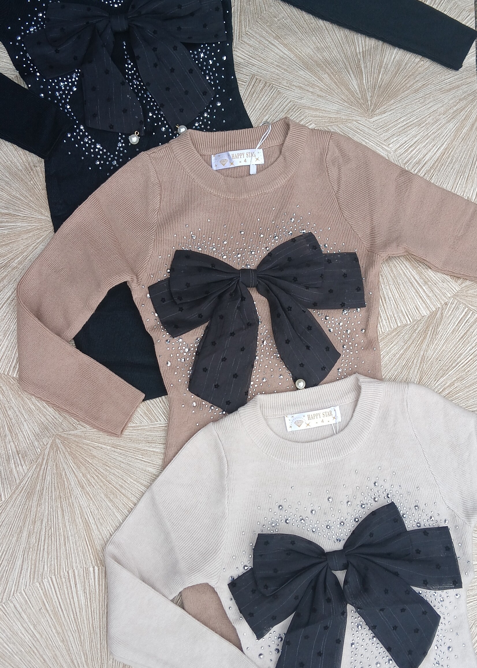 Glamour Bow Dress Camel