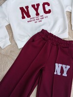 NYC Comfy Broek Bordeaux