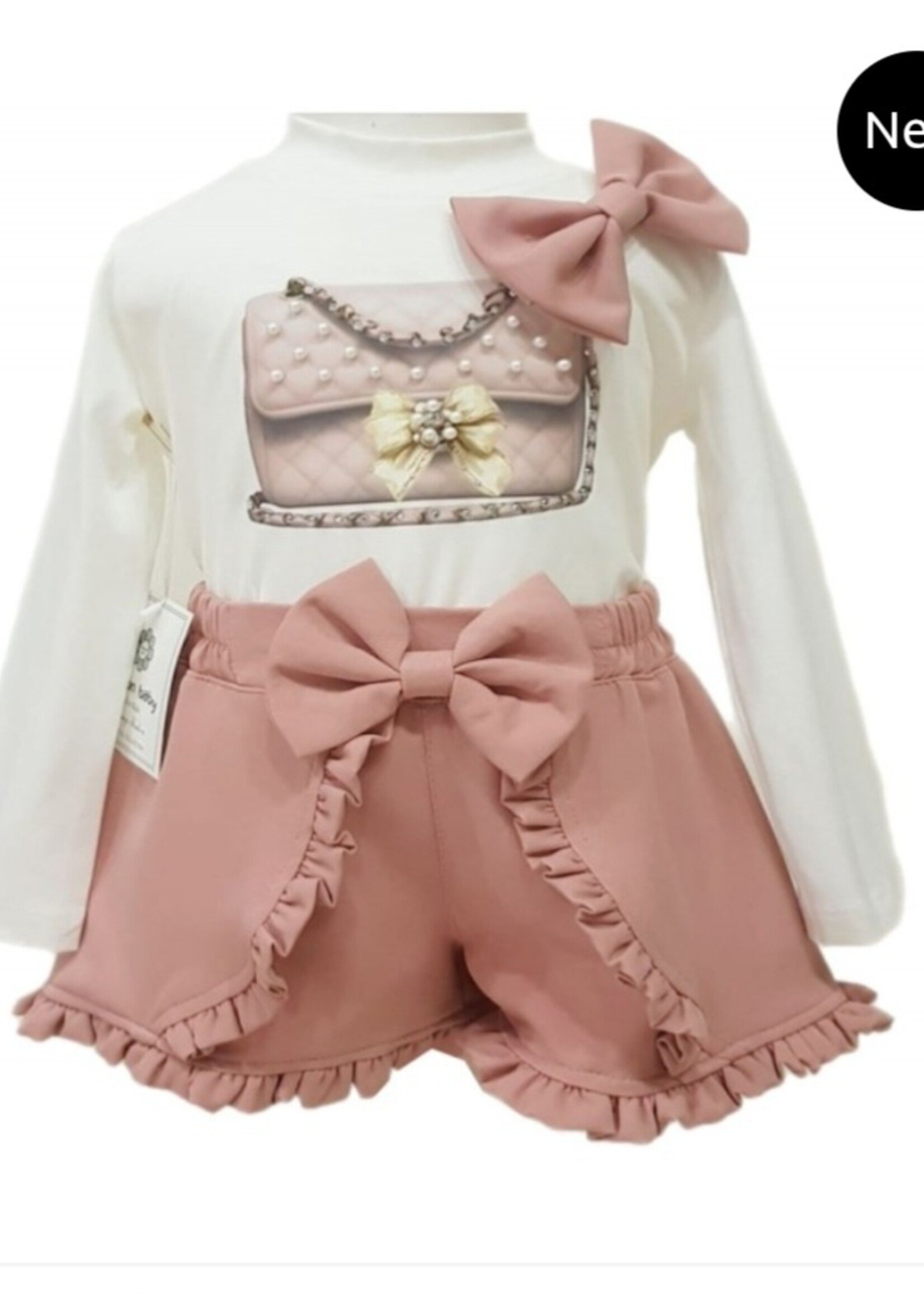 Luxury HandbagBow Dusty Pink