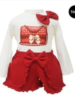 Luxury HandbagBow Set Red