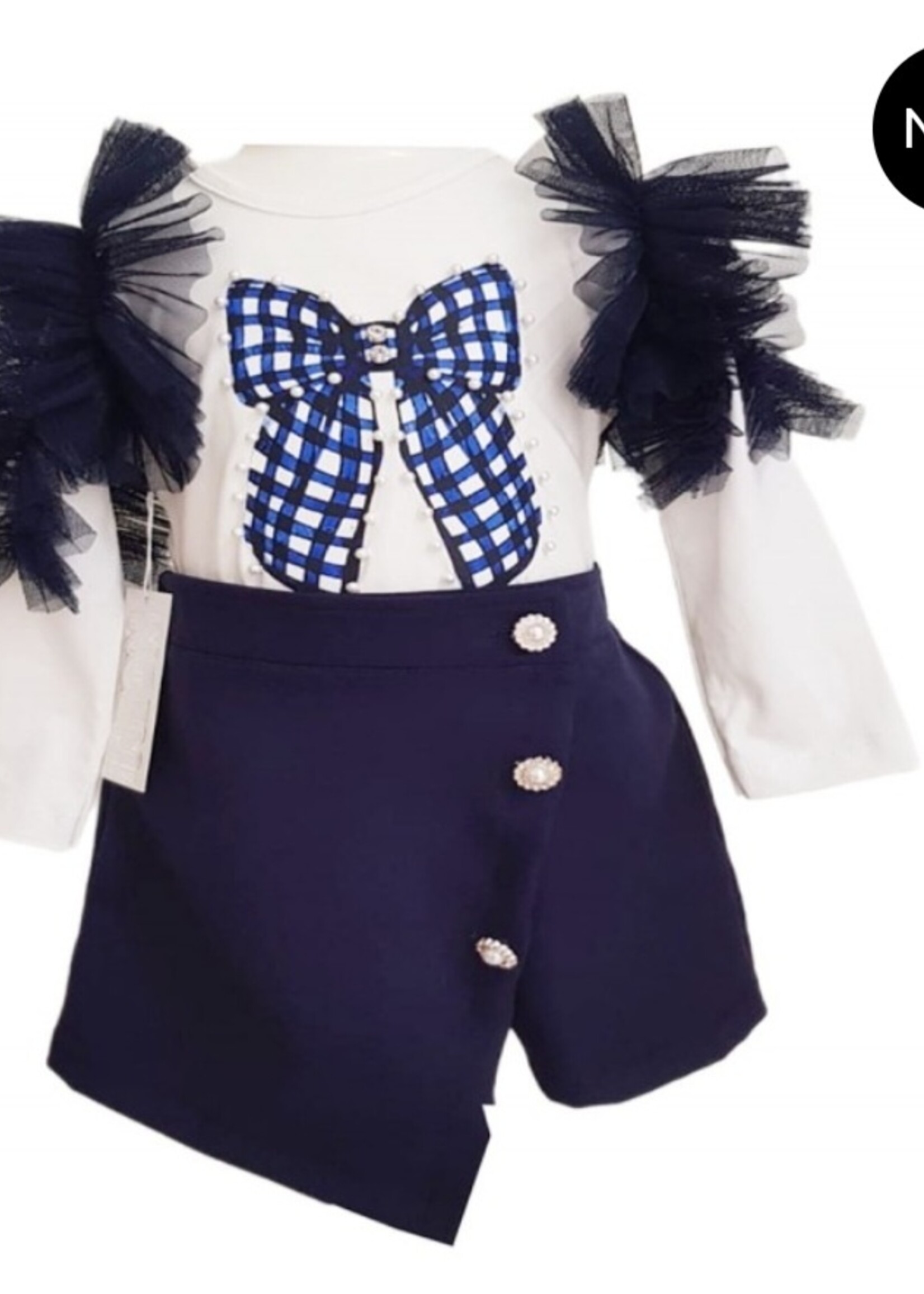 Luxury Glamour Skirt Set NavyBlue