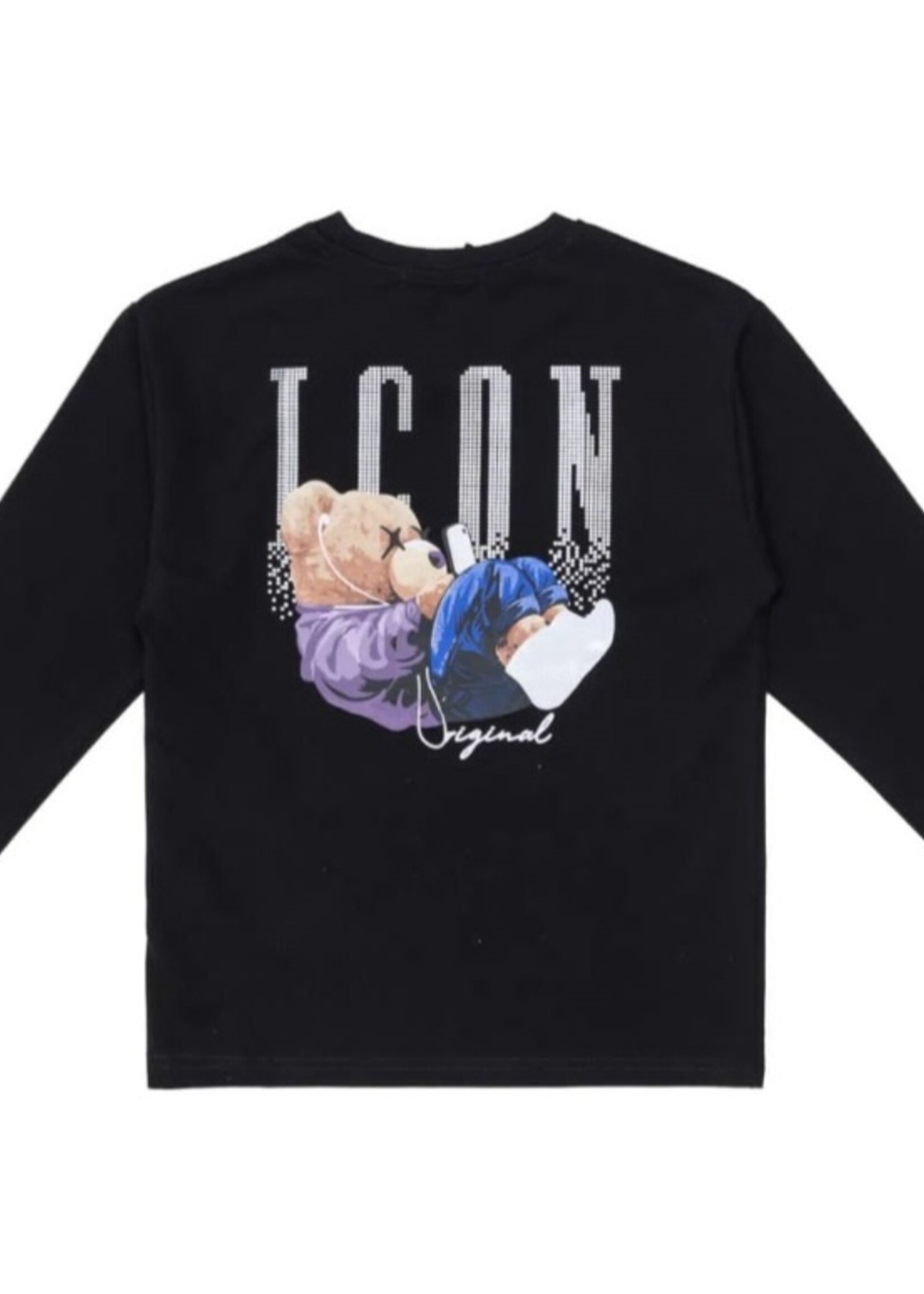Icon Longsleeve Chill Bear Black
