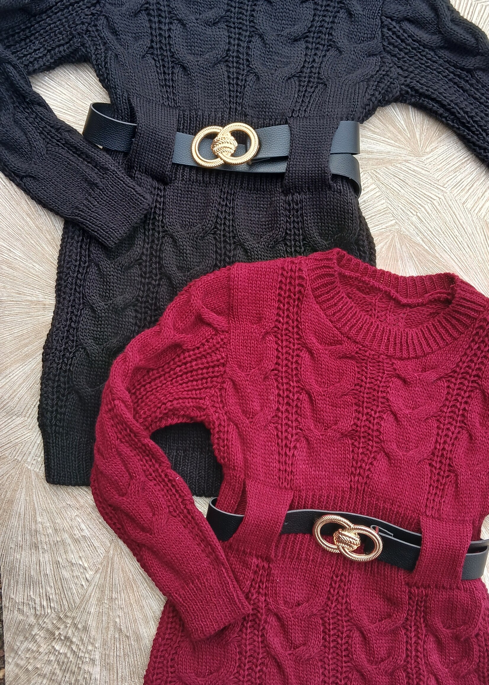 Braid Dress Bordeaux