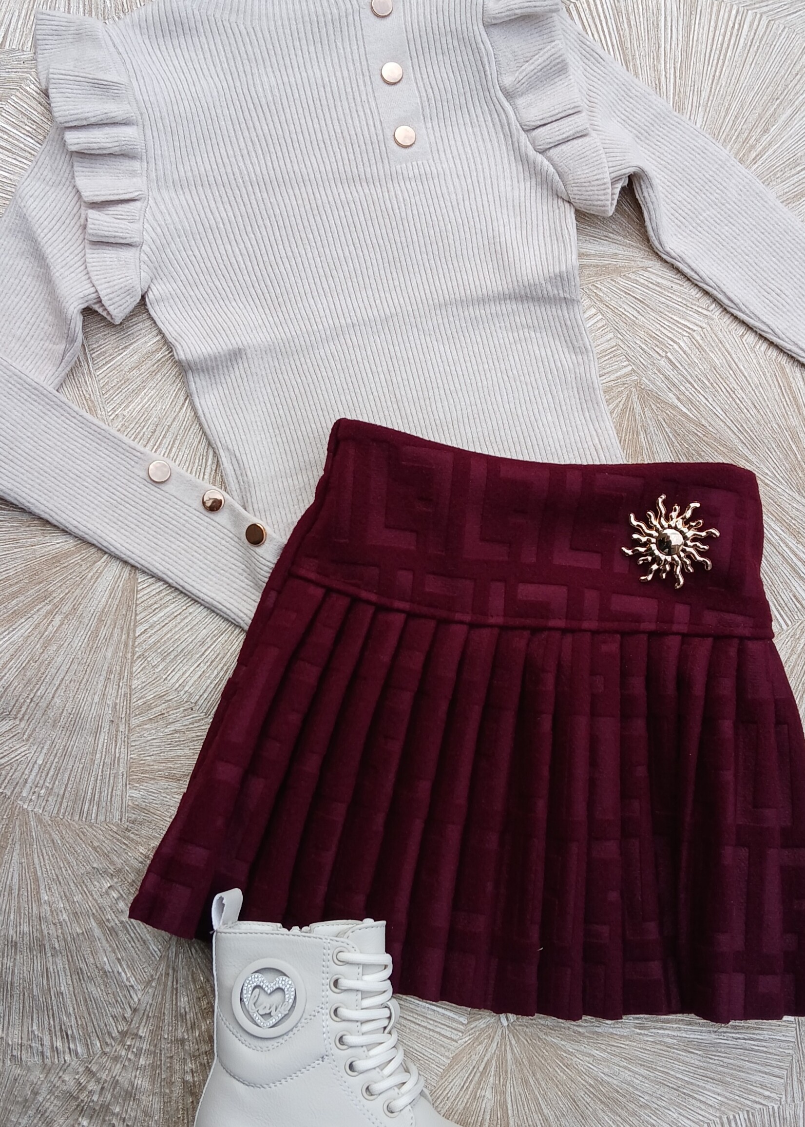Fendi Look Skirt Bordeaux