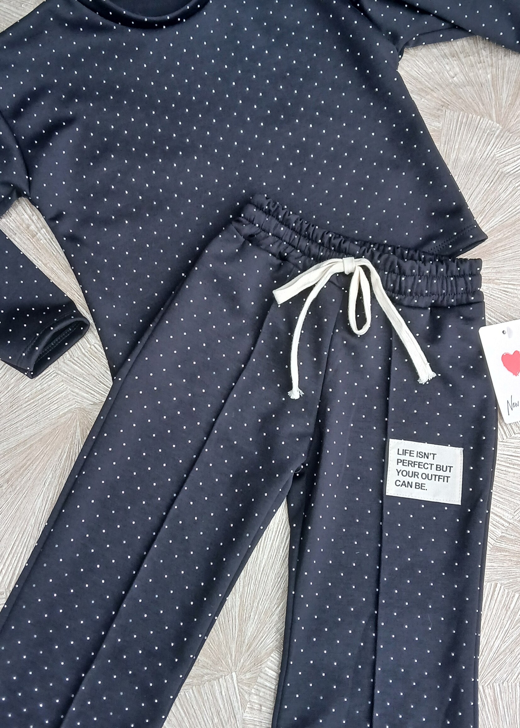 Glitter Comfy Label Set Black