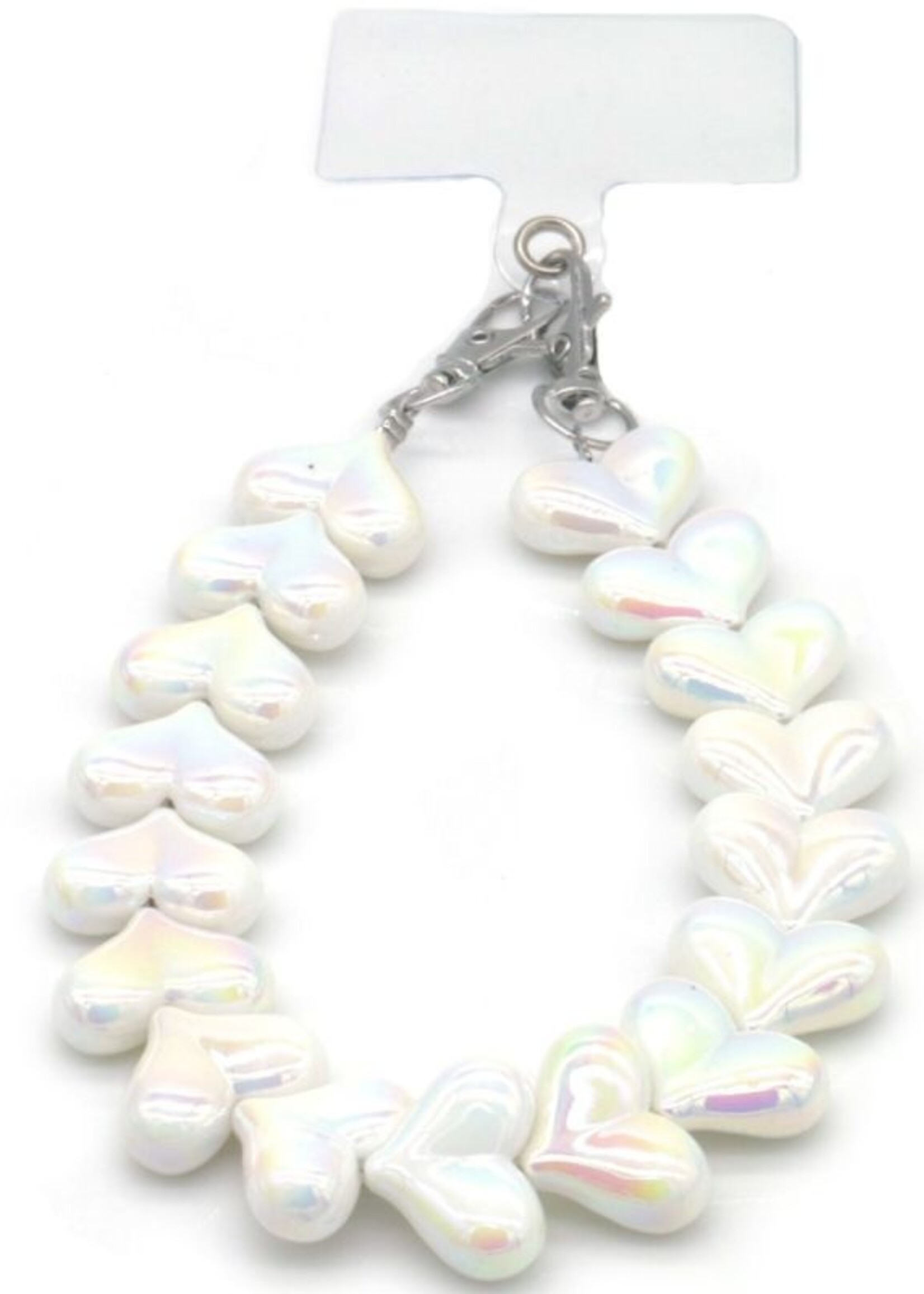 Telefoonkoord Hearts White