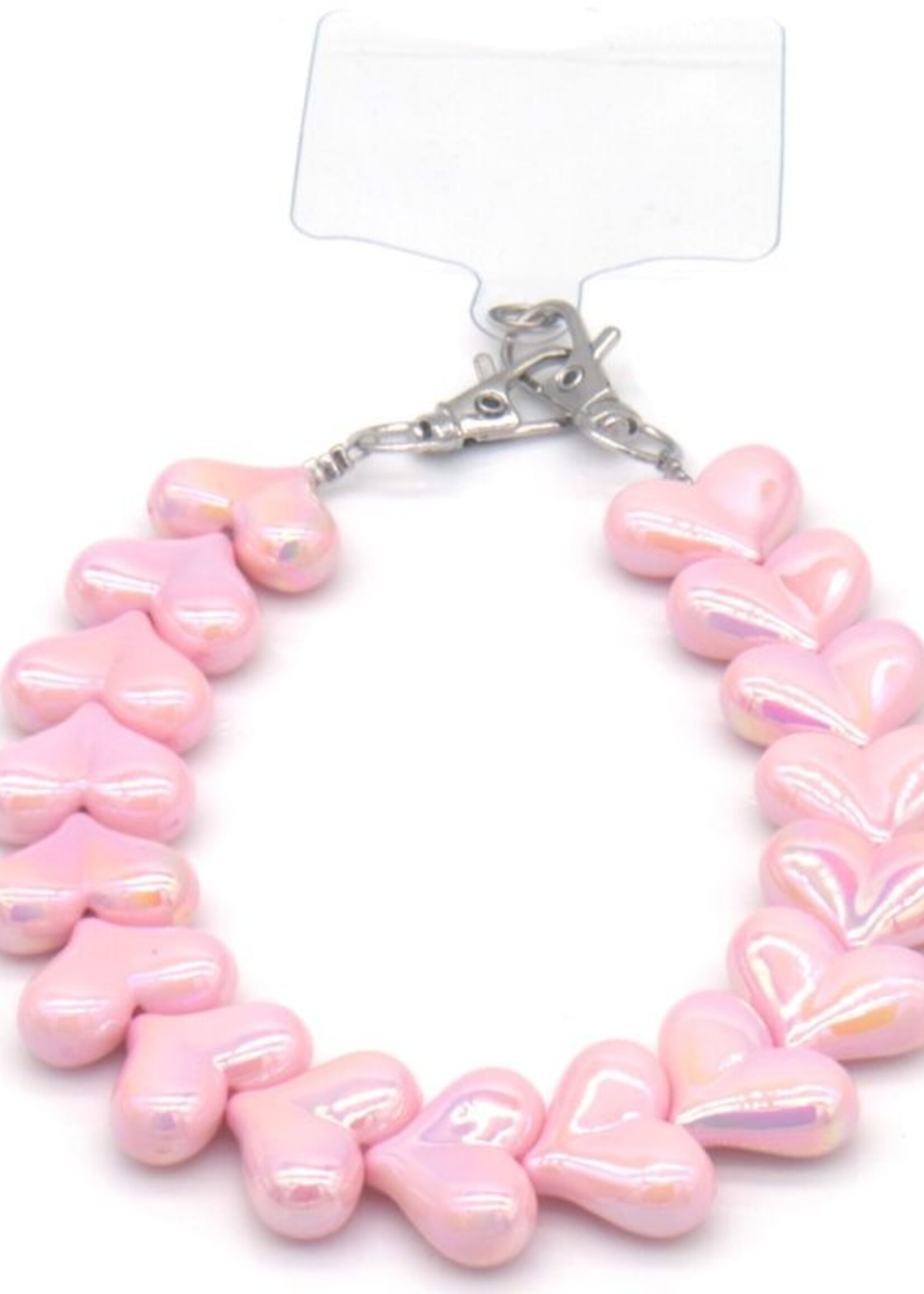 Telefoonkoord Hearts Softpink