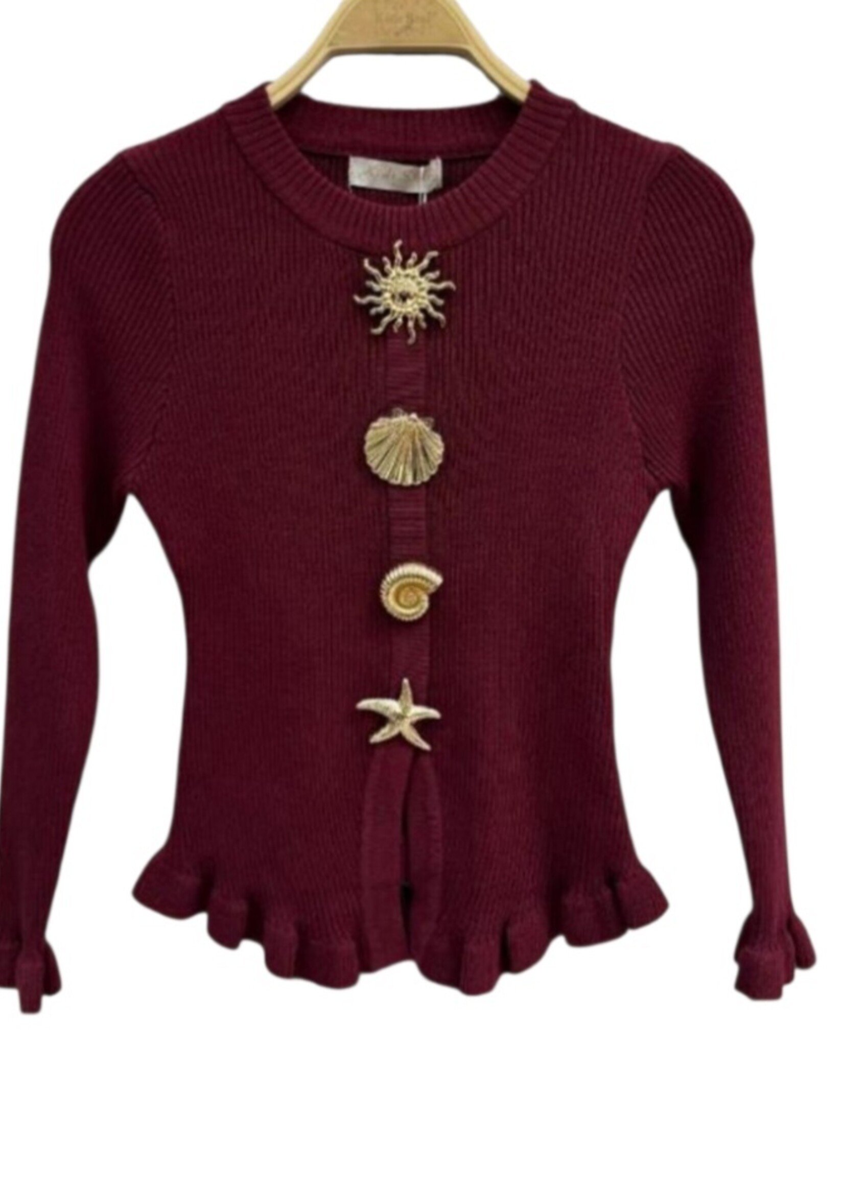 Seashell Trui Bordeaux