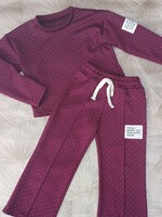 Glitter Comfy Label Set Bordeaux