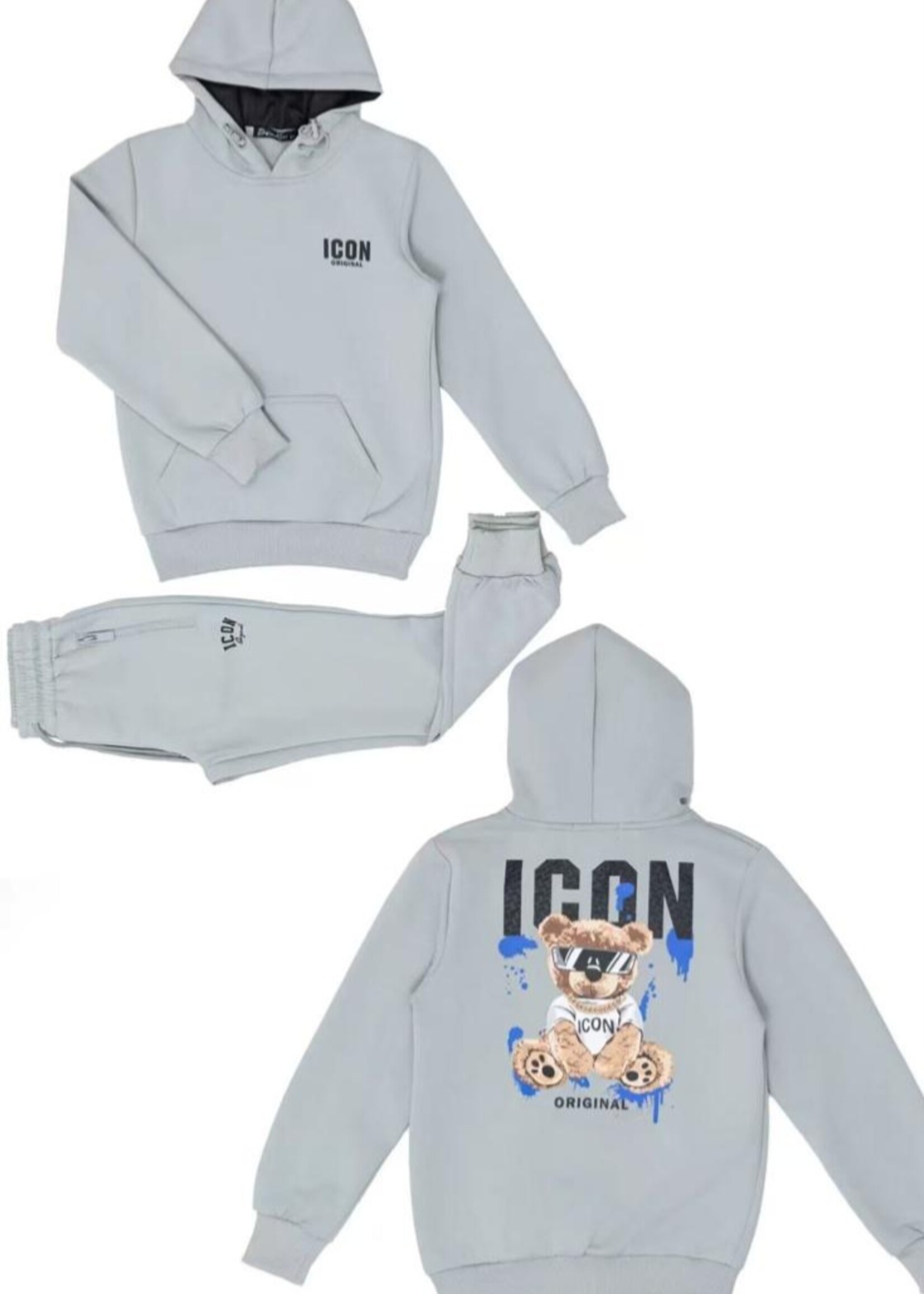 Icon Set Cool Bear Grey