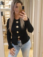 Dames Seashell Trui Black