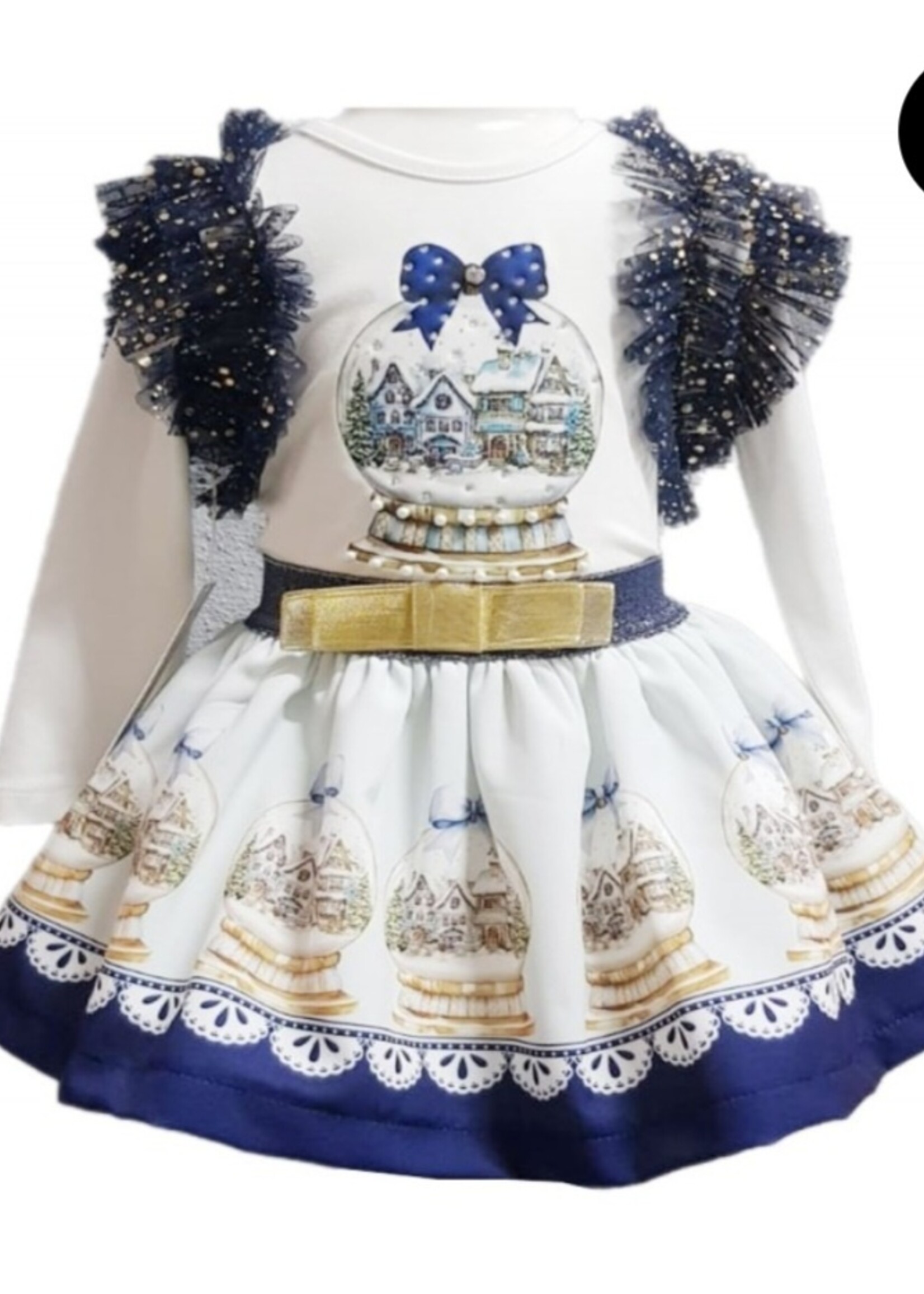 Luxury Christmas Snow NavyBlue