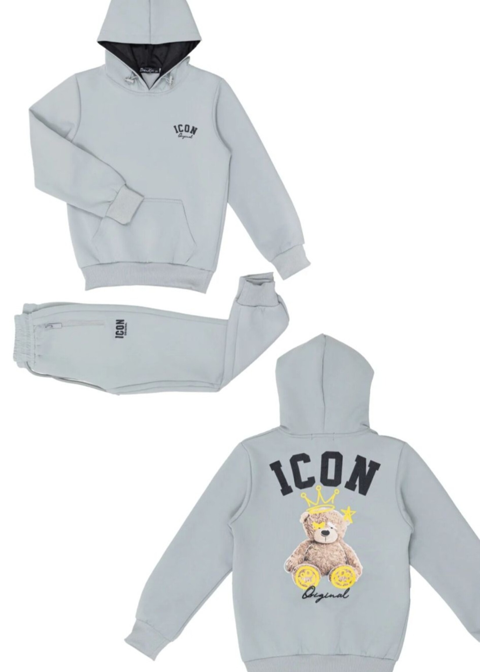 Icon Set Crown Grey
