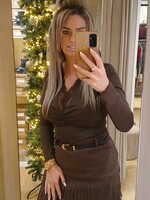 Dames Fringe Skort Choco