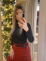 Dames Fringe Skort Bordeaux