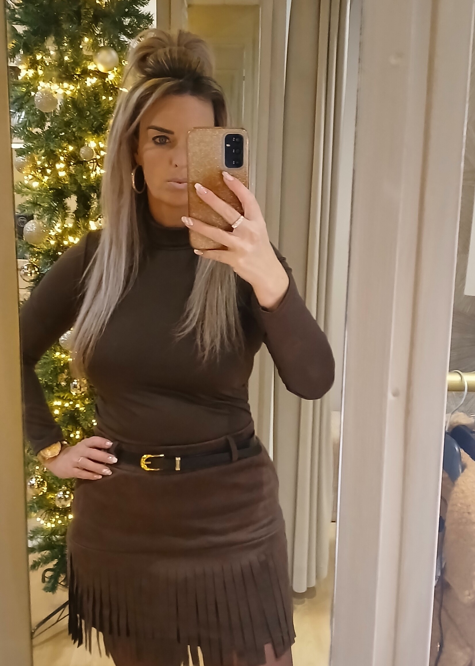 Dames Basic Col Choco