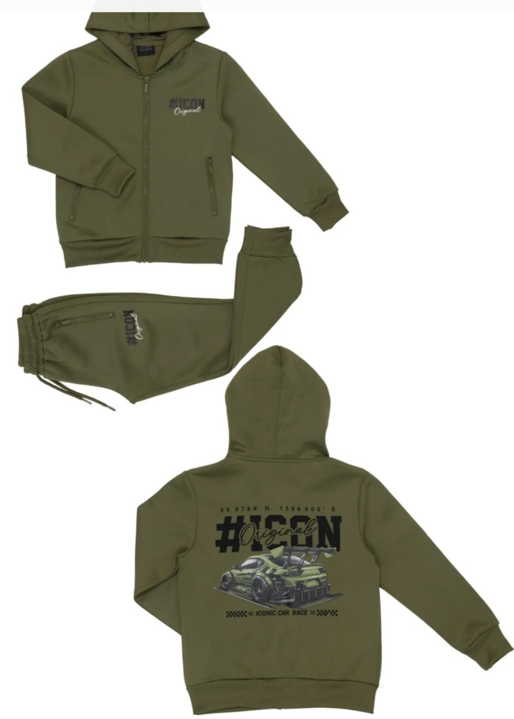 Icon Racing Set Army Green