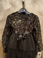 Glitter Bow Dress Black