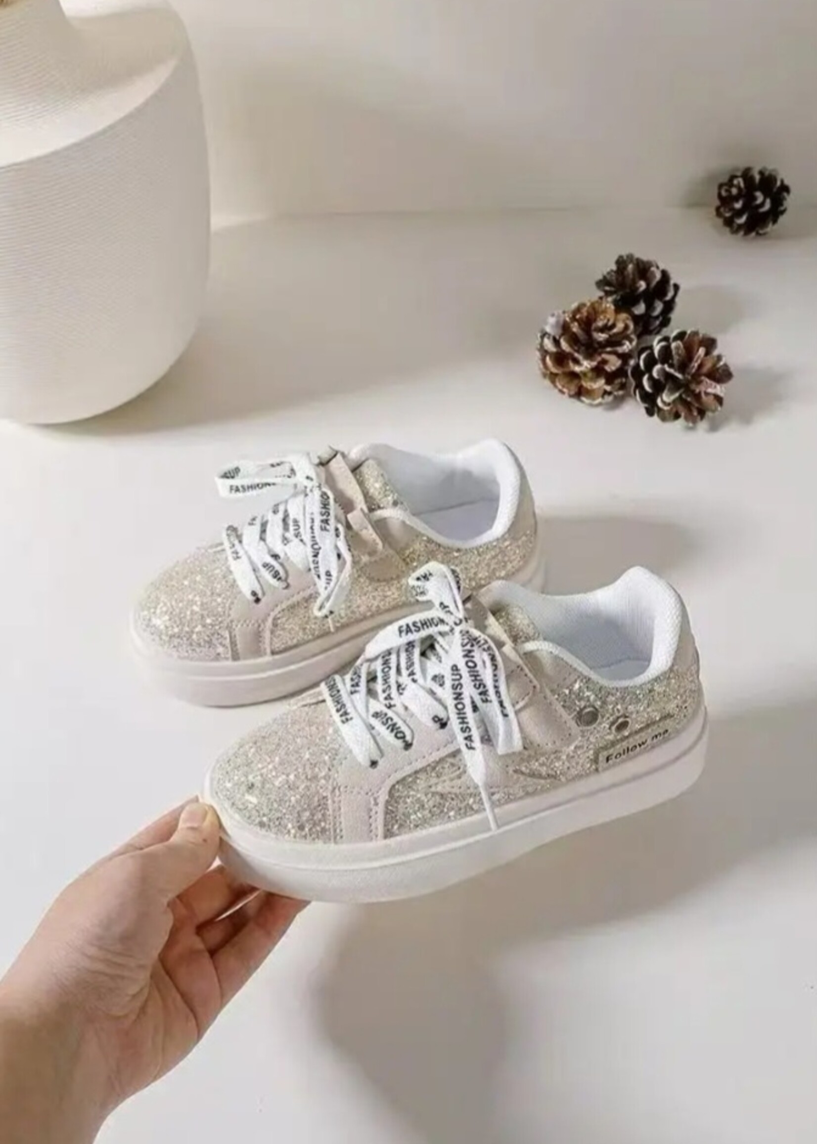 Golden Glitter Sneakers