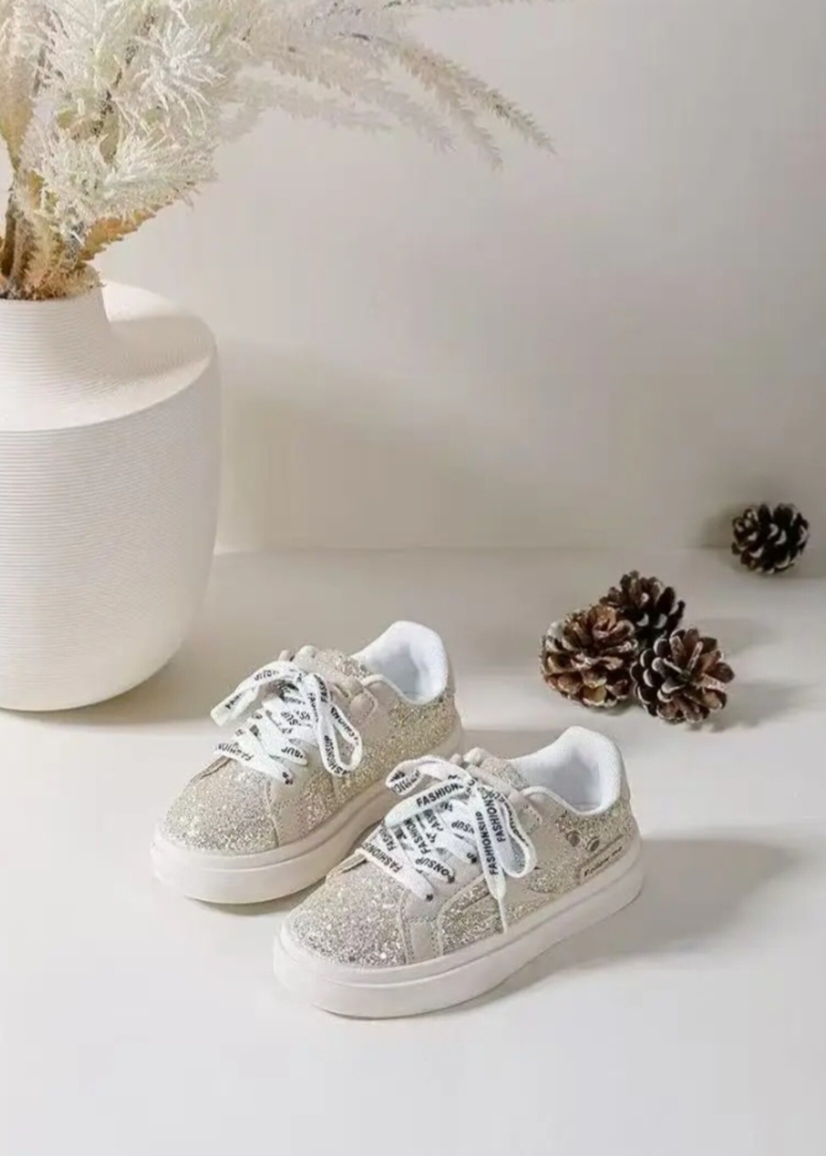 Golden Glitter Sneakers