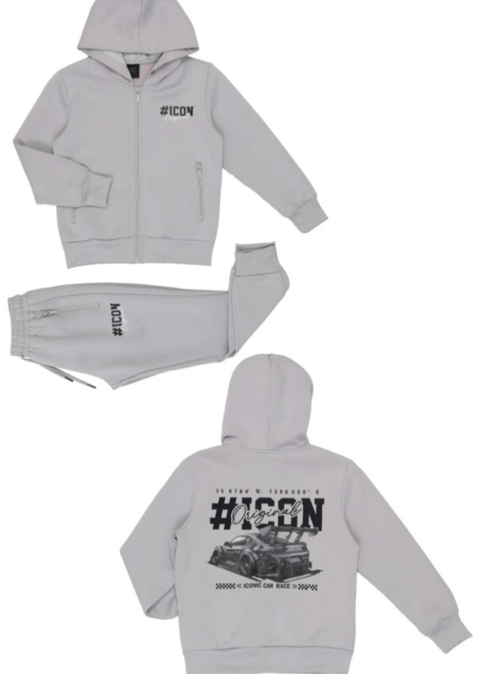 Heren Icon Racing Set Grey