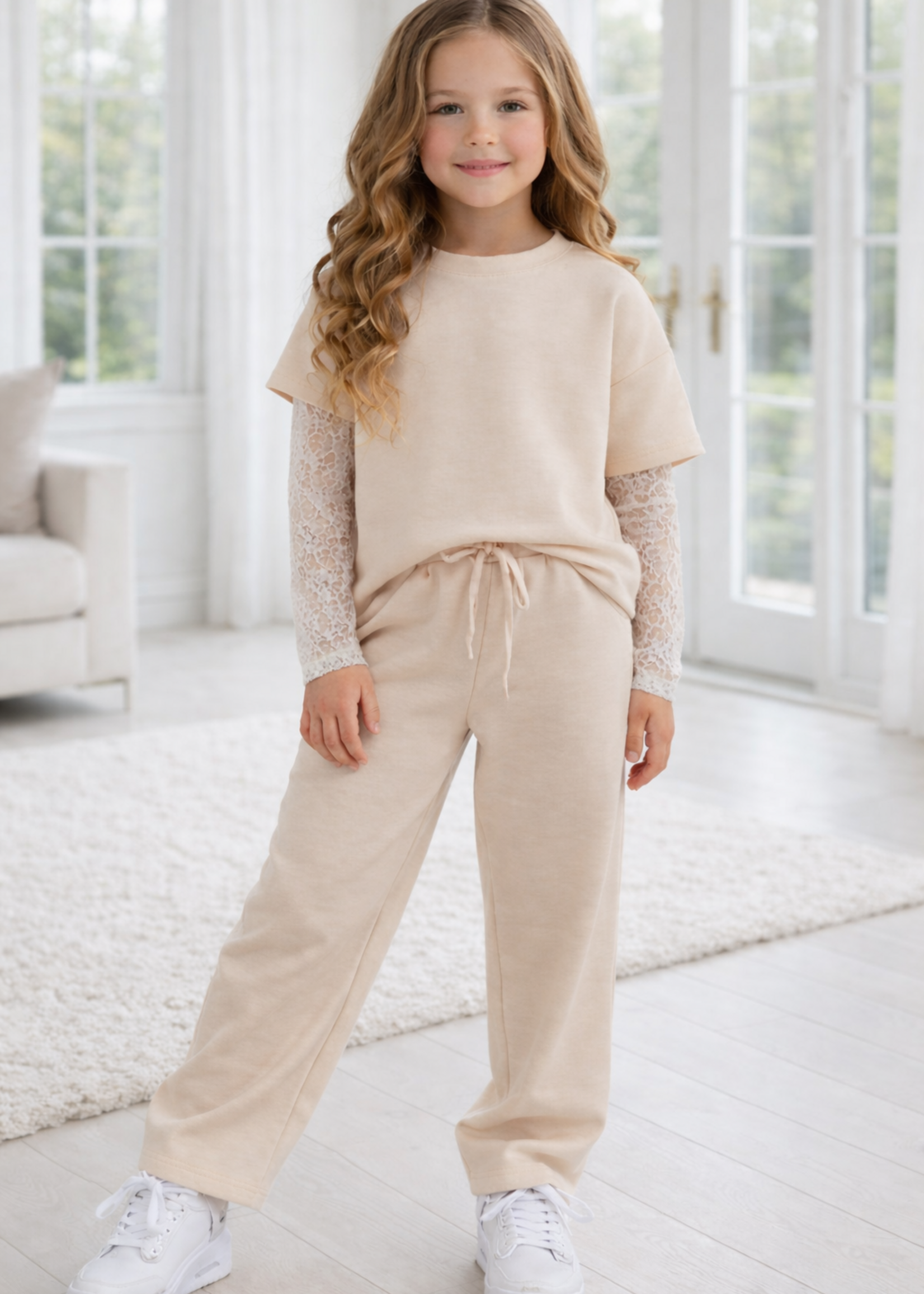 Jogging Lace Set Beige