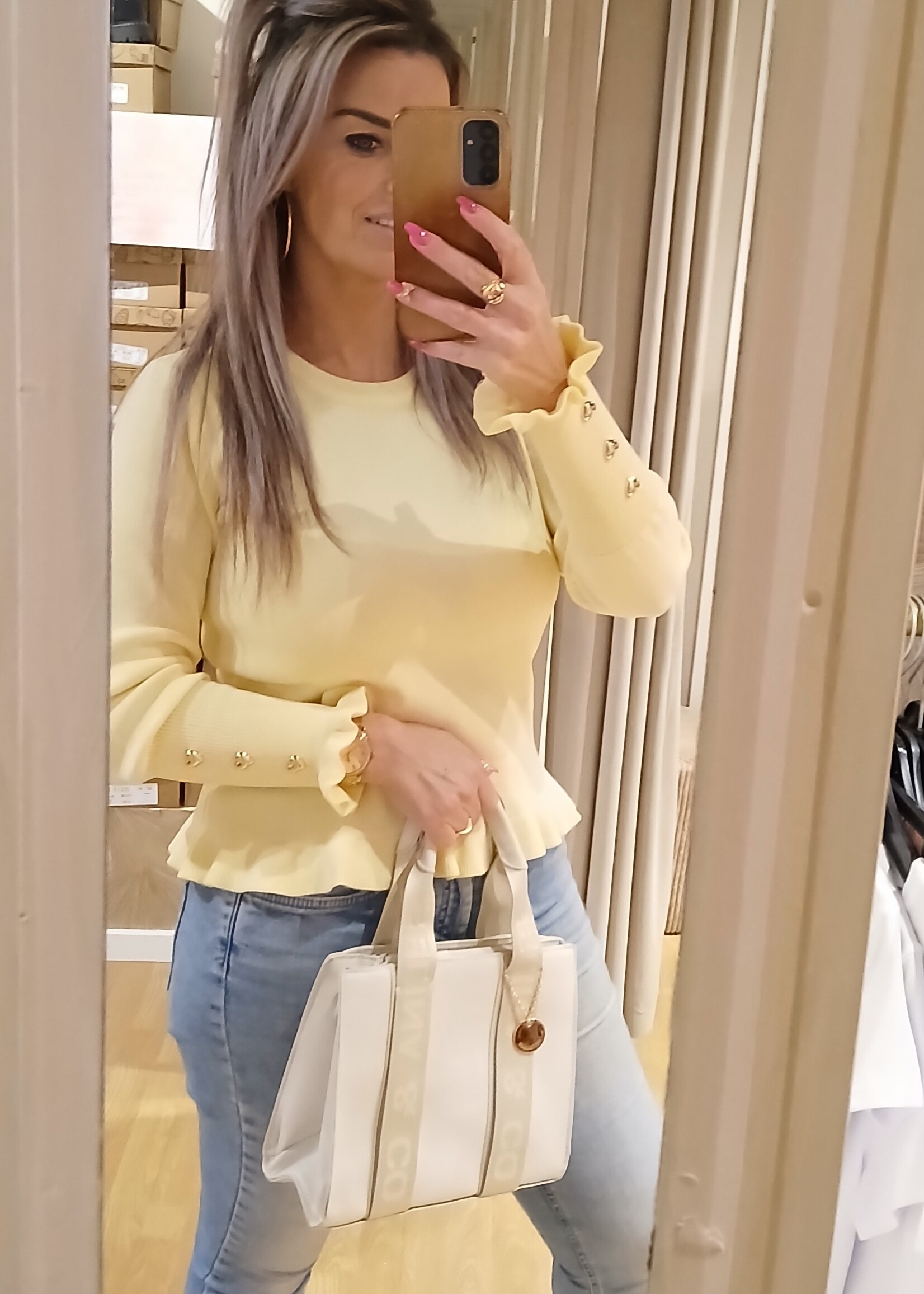 Ruffle Hearta Top Yellow