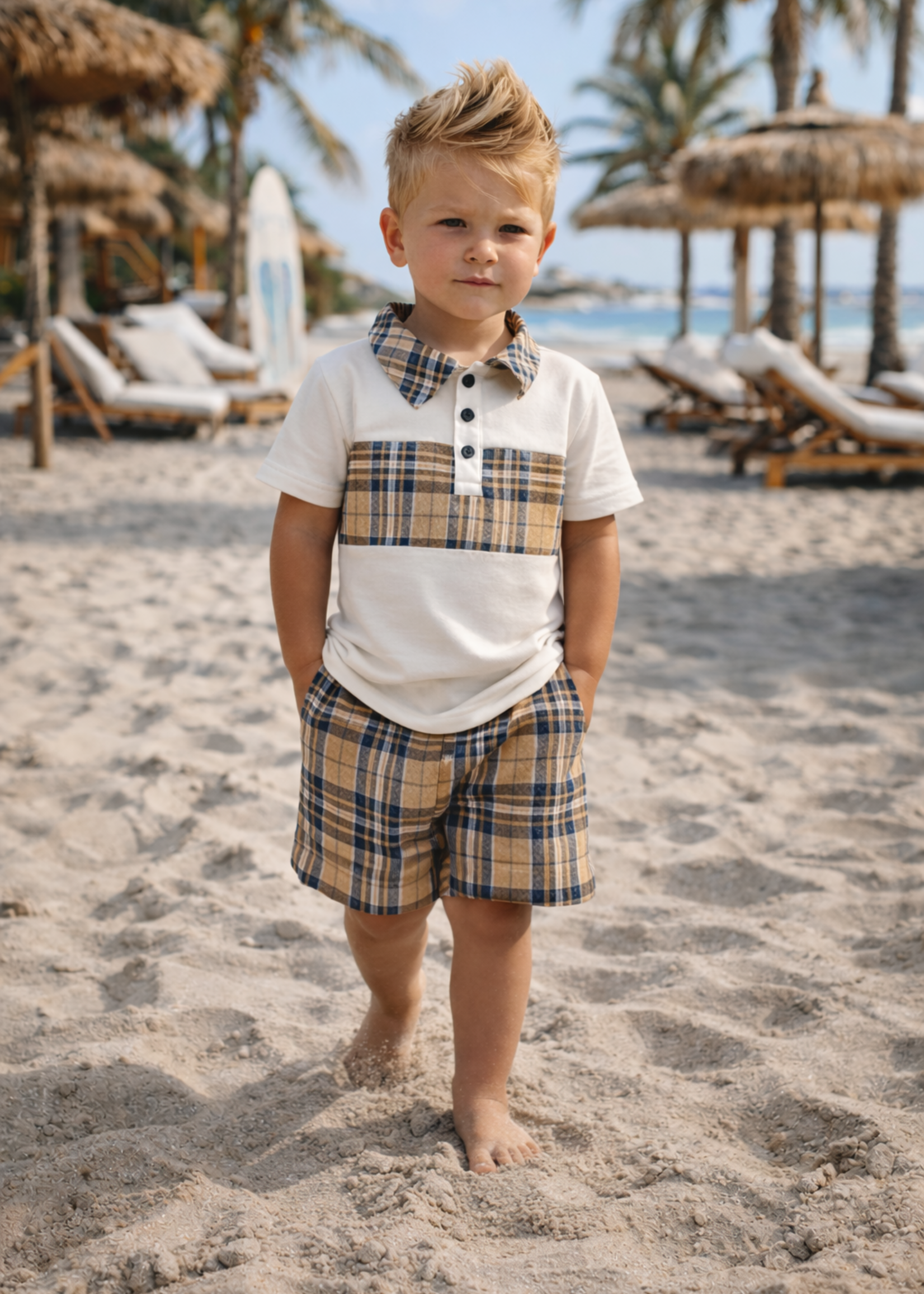 Boys Burberry Look Set White