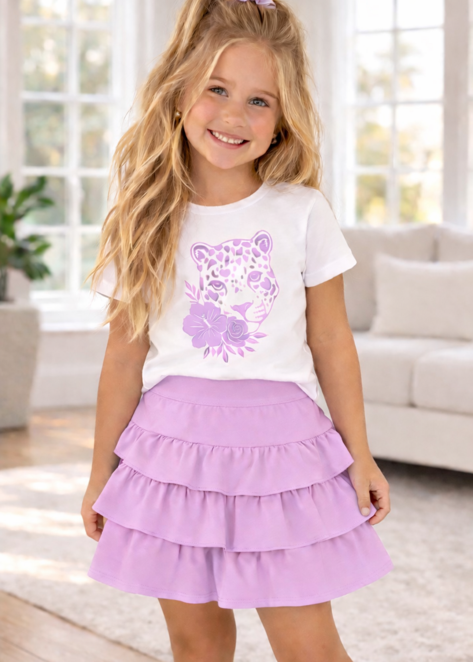 Emma Ruffle Skort Lila