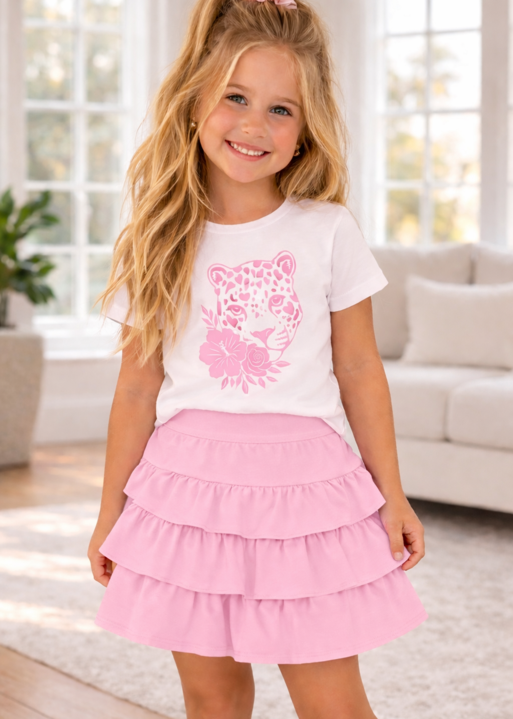 Emma ruffle Skort Pink