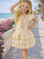 Gold Ibiza Dress Beige