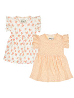 Dirkje 2 Pack Girls Dresses Peach