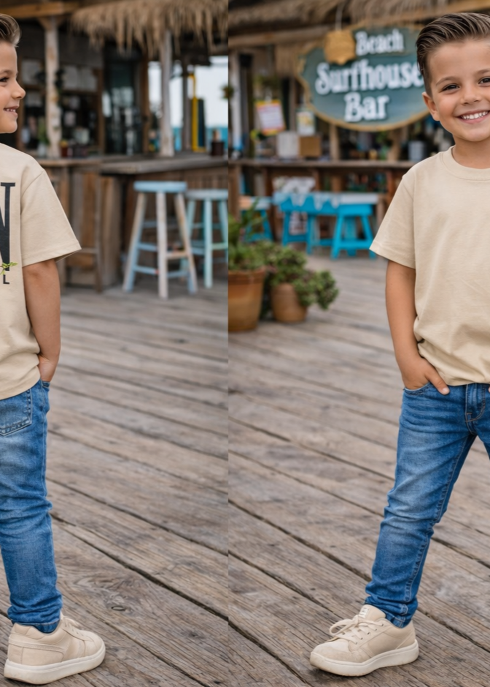 Icon Floral Shirt Beige