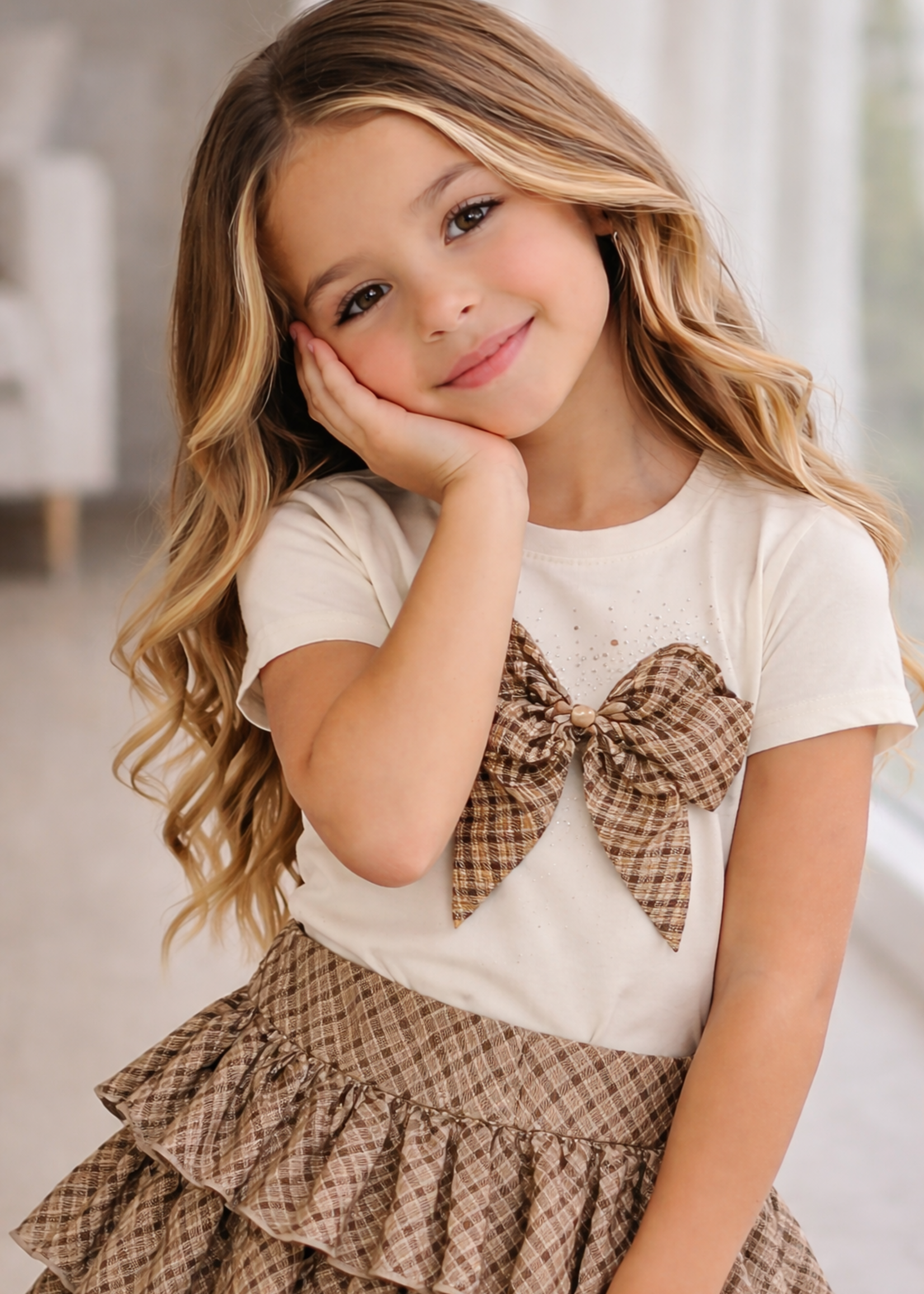 Lovely Bow Set Beige