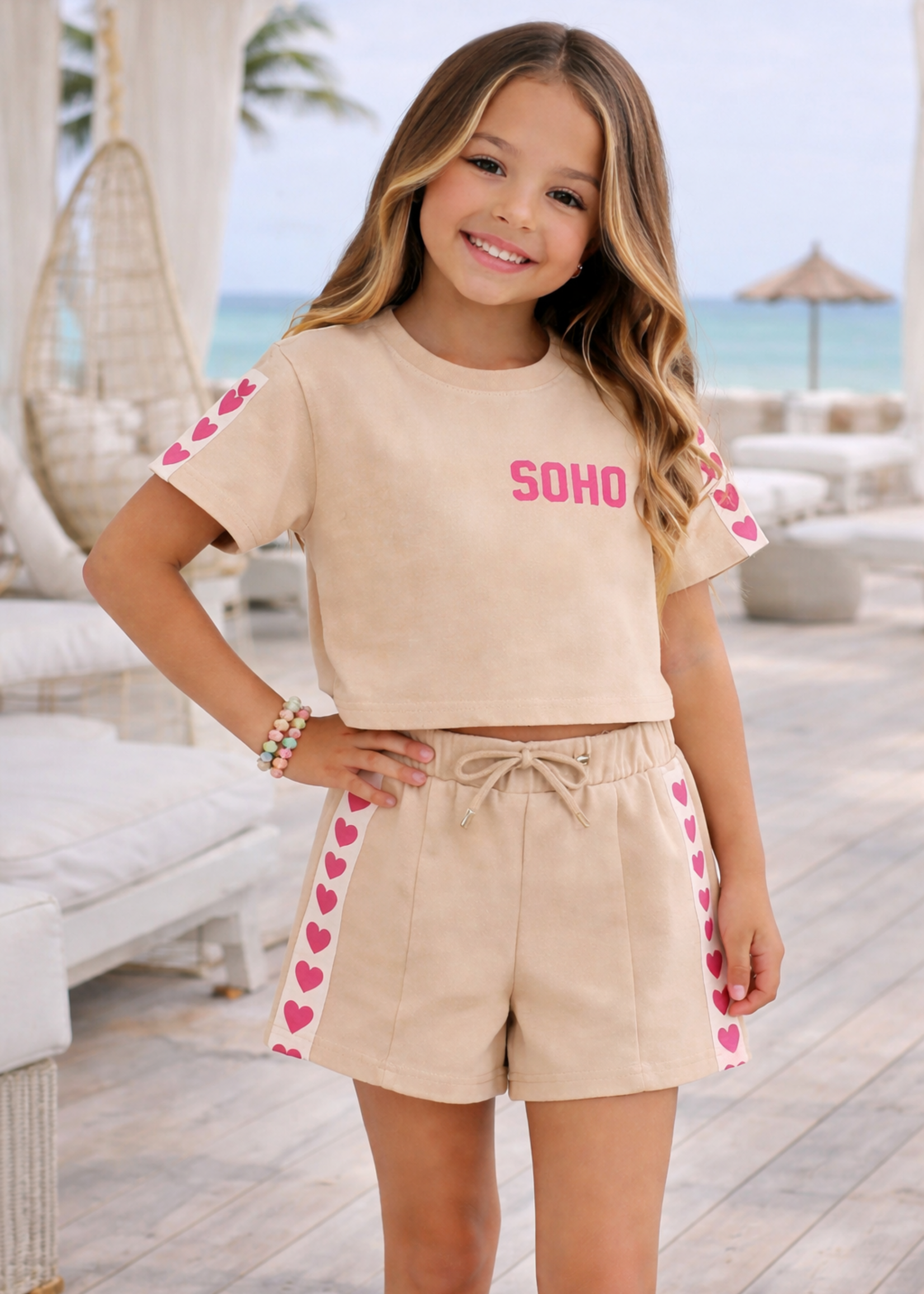 Soho Hearts Set Beige