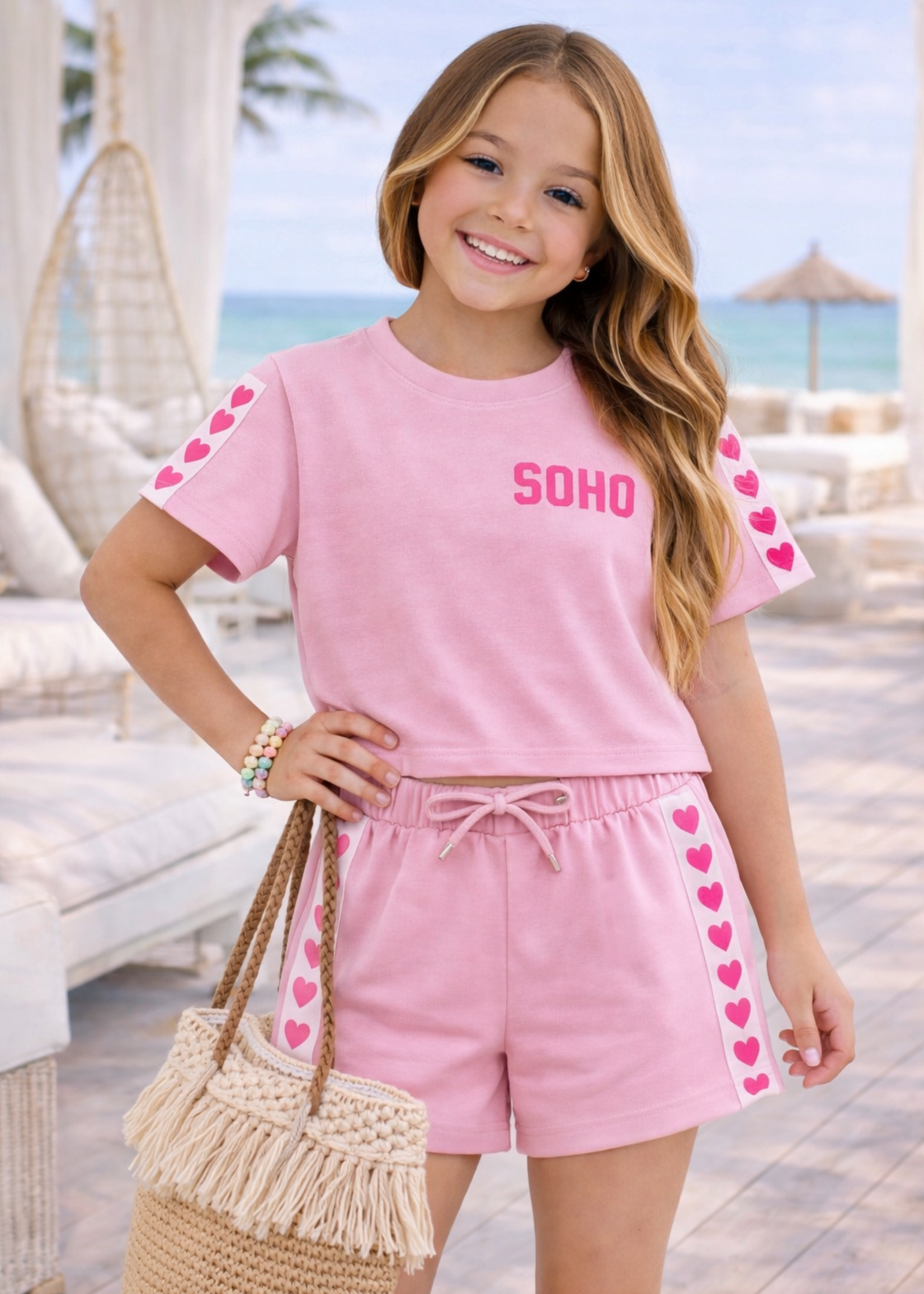 Soho Hearts Set Pink