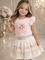 Luxury GlamourBow Set Pink/Peach