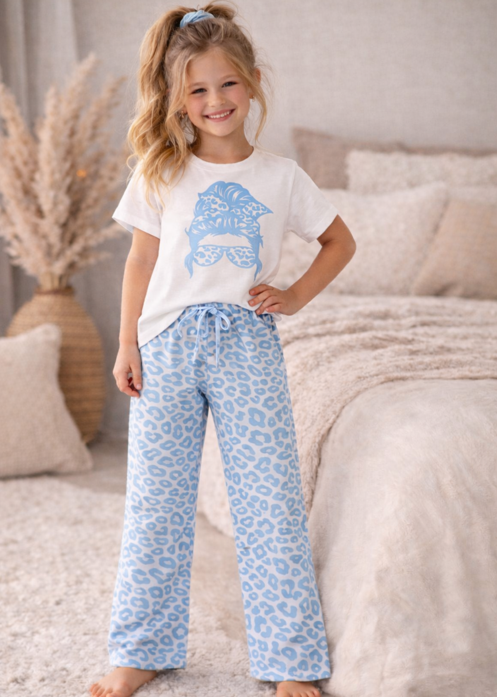 Leopard Dream Pants Blue